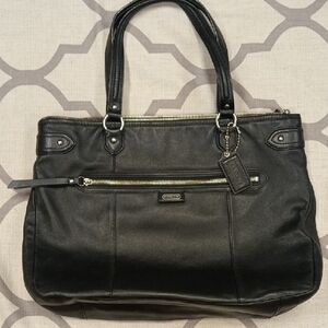 Coach Black Leather Shoulder Bag